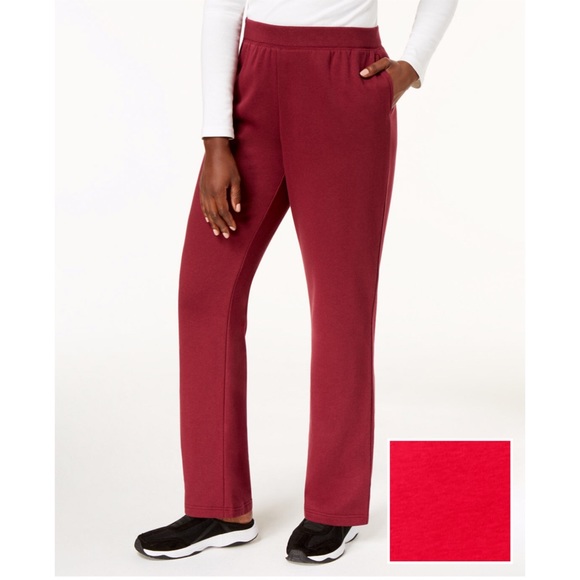 Karen Scott Pants - Red Sweatpants Size Petite XLarge